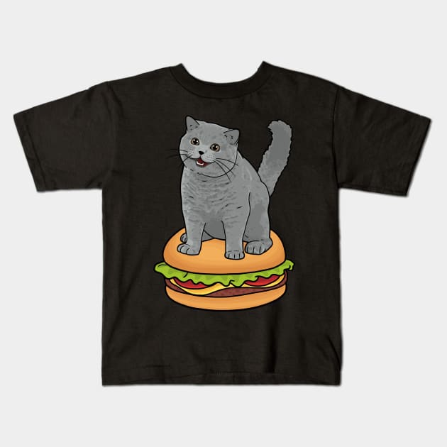 I CAN HAS CHEEZBURGER chubby meme cat Kids T-Shirt by sivelobanova